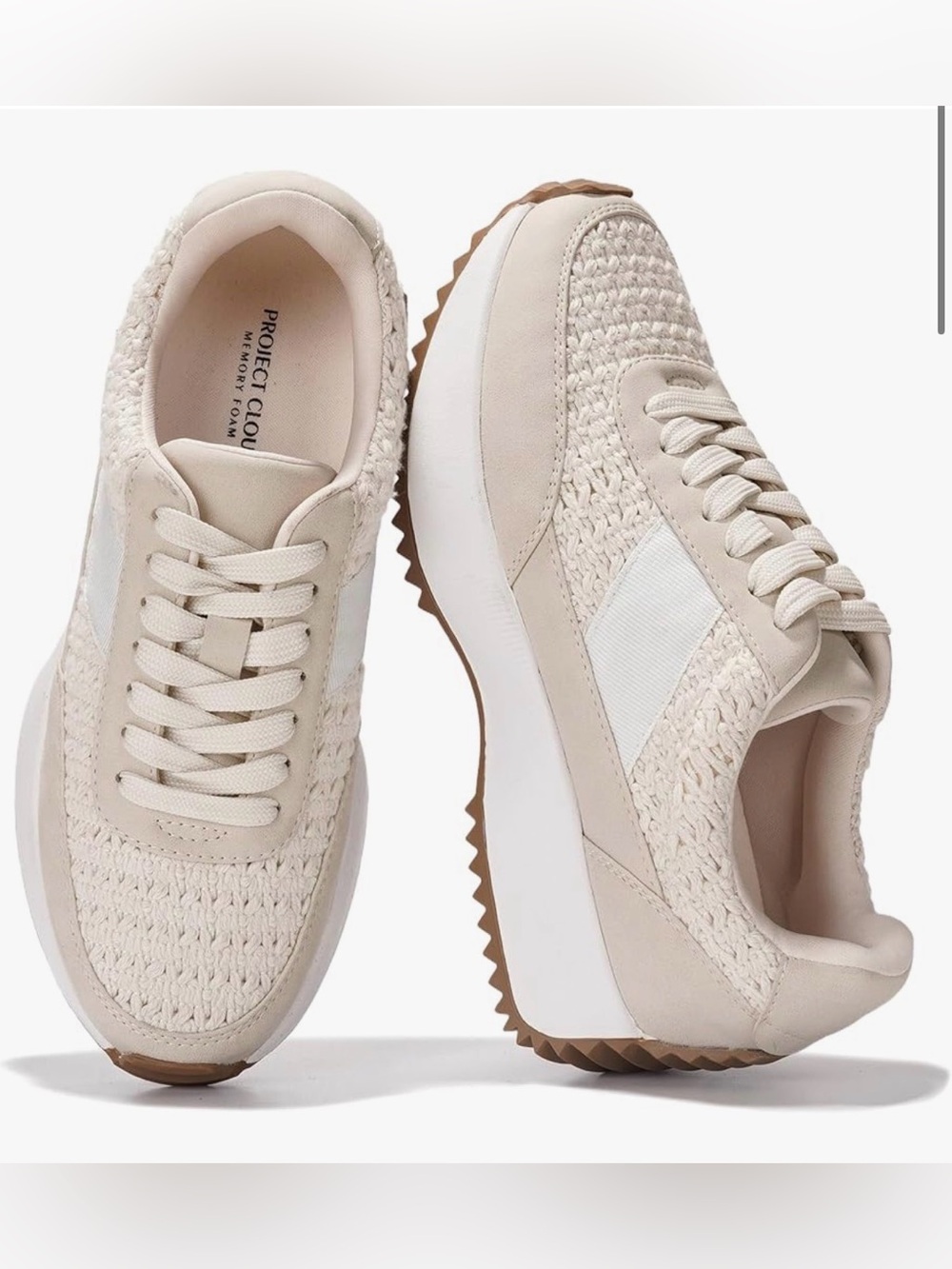 NWOT Project Cloud Memory Foam Woven Sneakers (7) - Picture 1 of 3